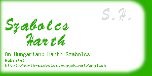 szabolcs harth business card